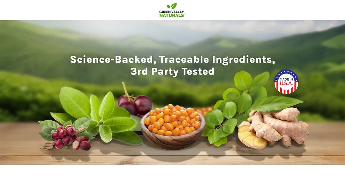 Green Valley Naturals — natural products brand website on the Ken's multi-brand monorepo